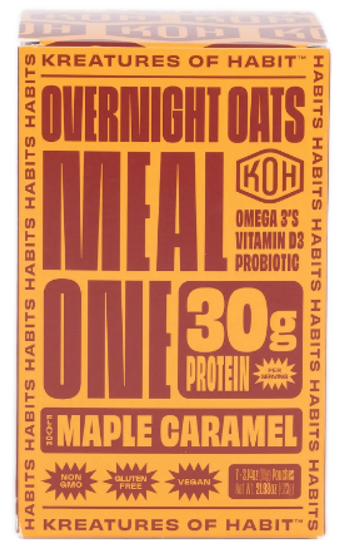 KoH Meal One: maple caramel product img front box