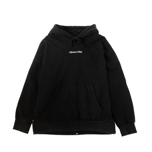 Black Scripted Hoodie