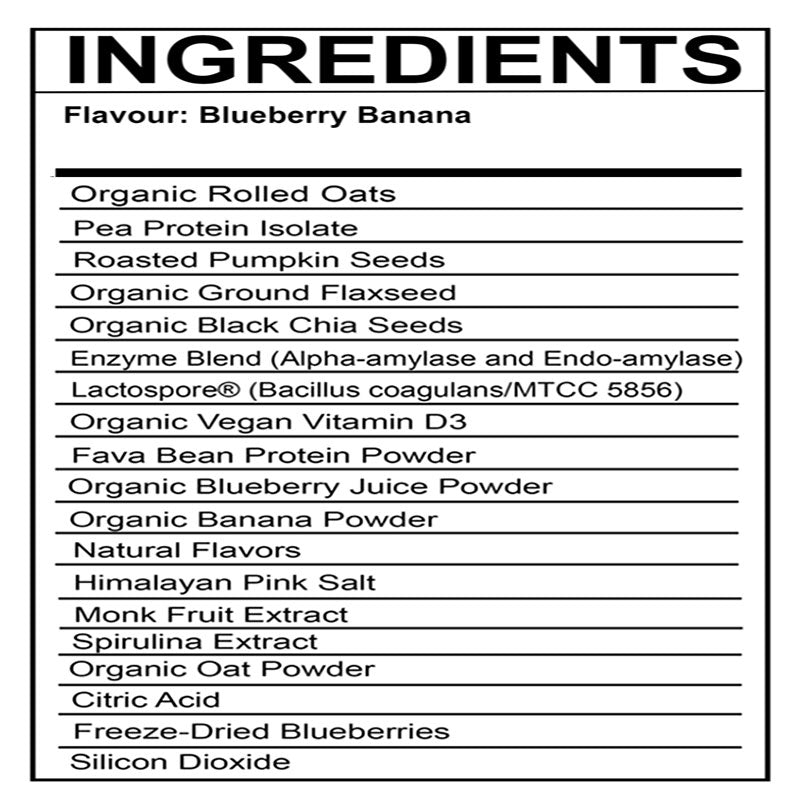 Blueberry Banana — nutrition facts 2