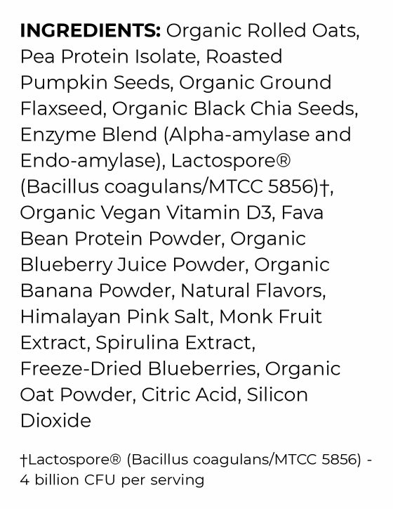 Blueberry Banana nutrition 2