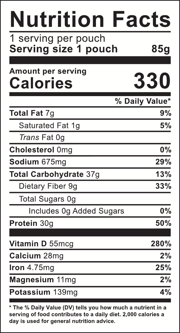 Maple Caramel nutrition 1