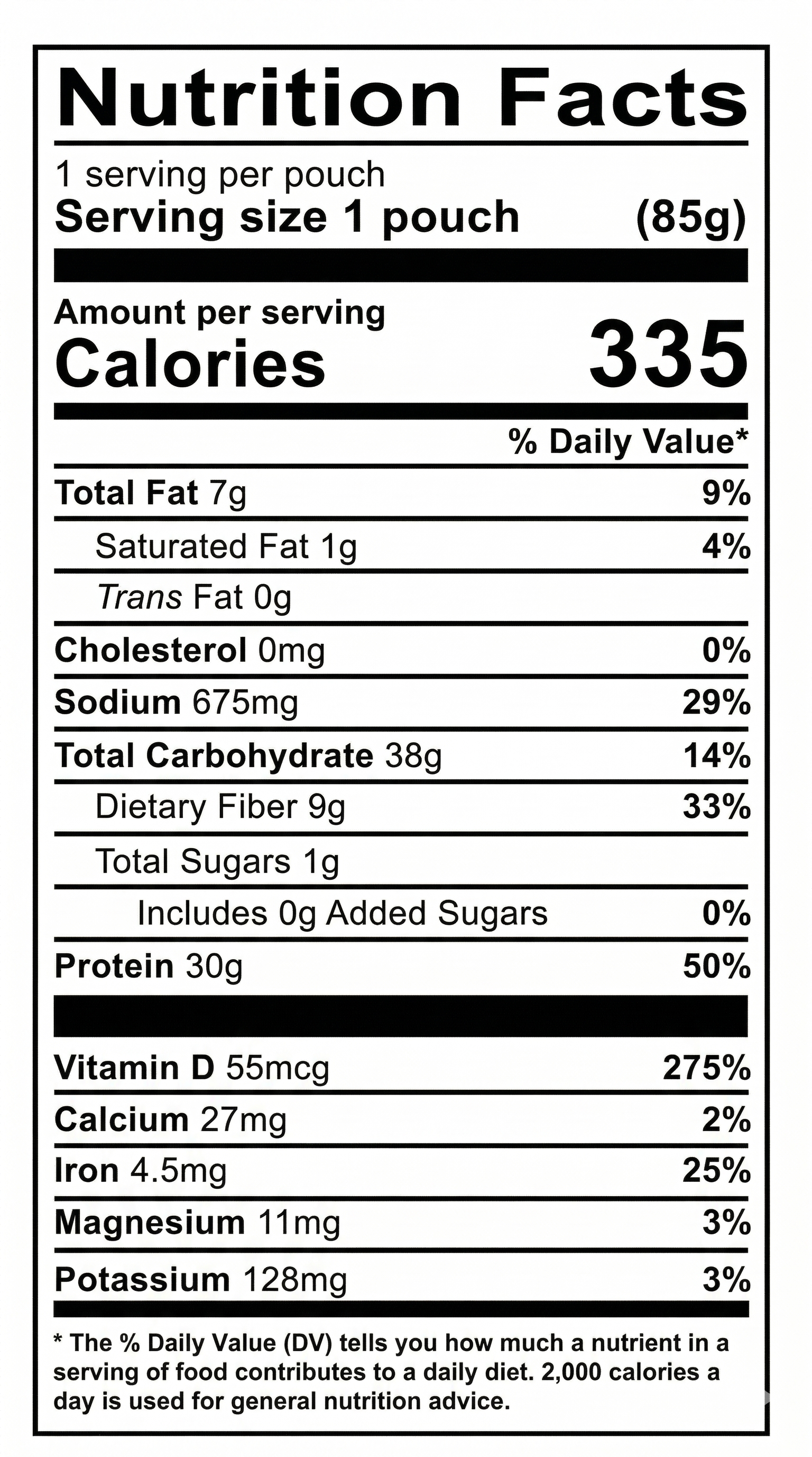 Apple Cinnamon — nutrition facts 1