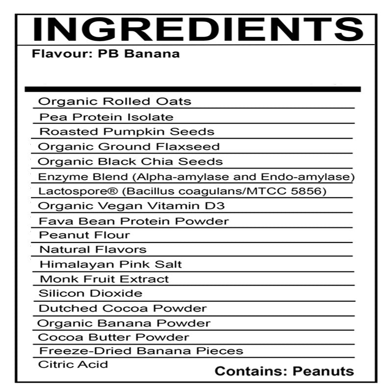 Peanut Butter Banana — nutrition facts 2