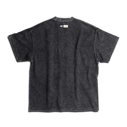 Washed Black Scripted Tee