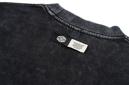 Washed Black Scripted Tee
