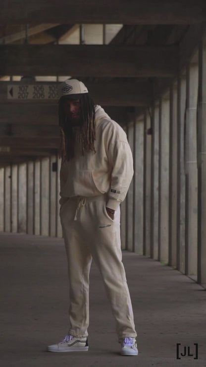Oat Scripted Hoodie