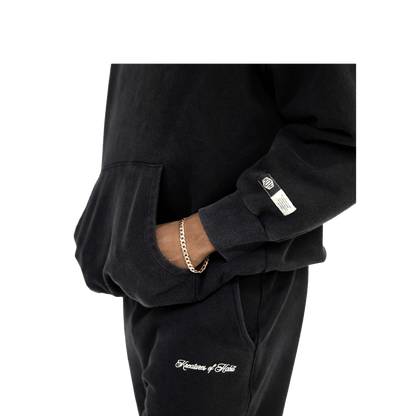 Black Scripted Hoodie - Kreatures of Habit