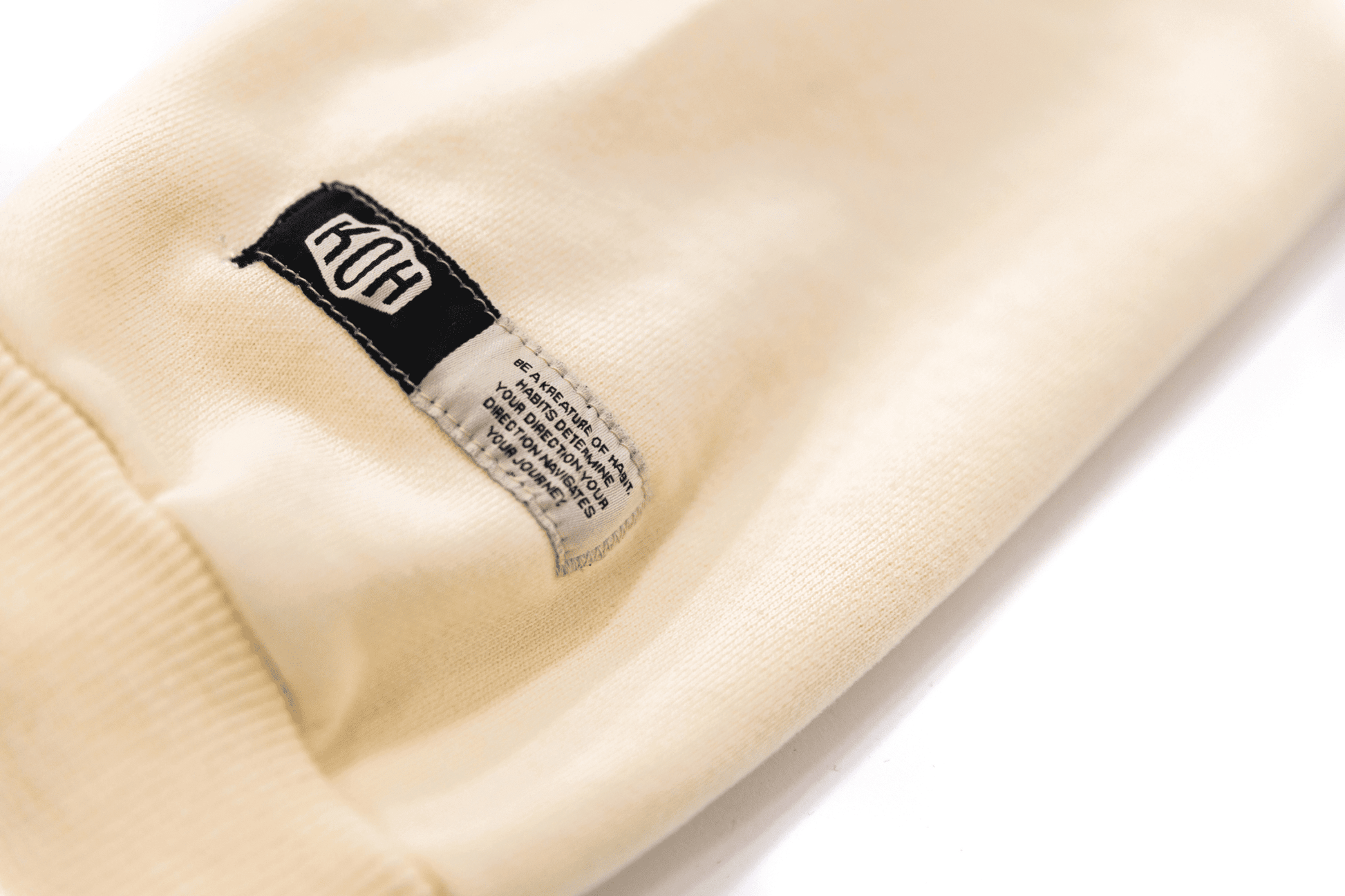 Oat Scripted Hoodie - Kreatures of Habit